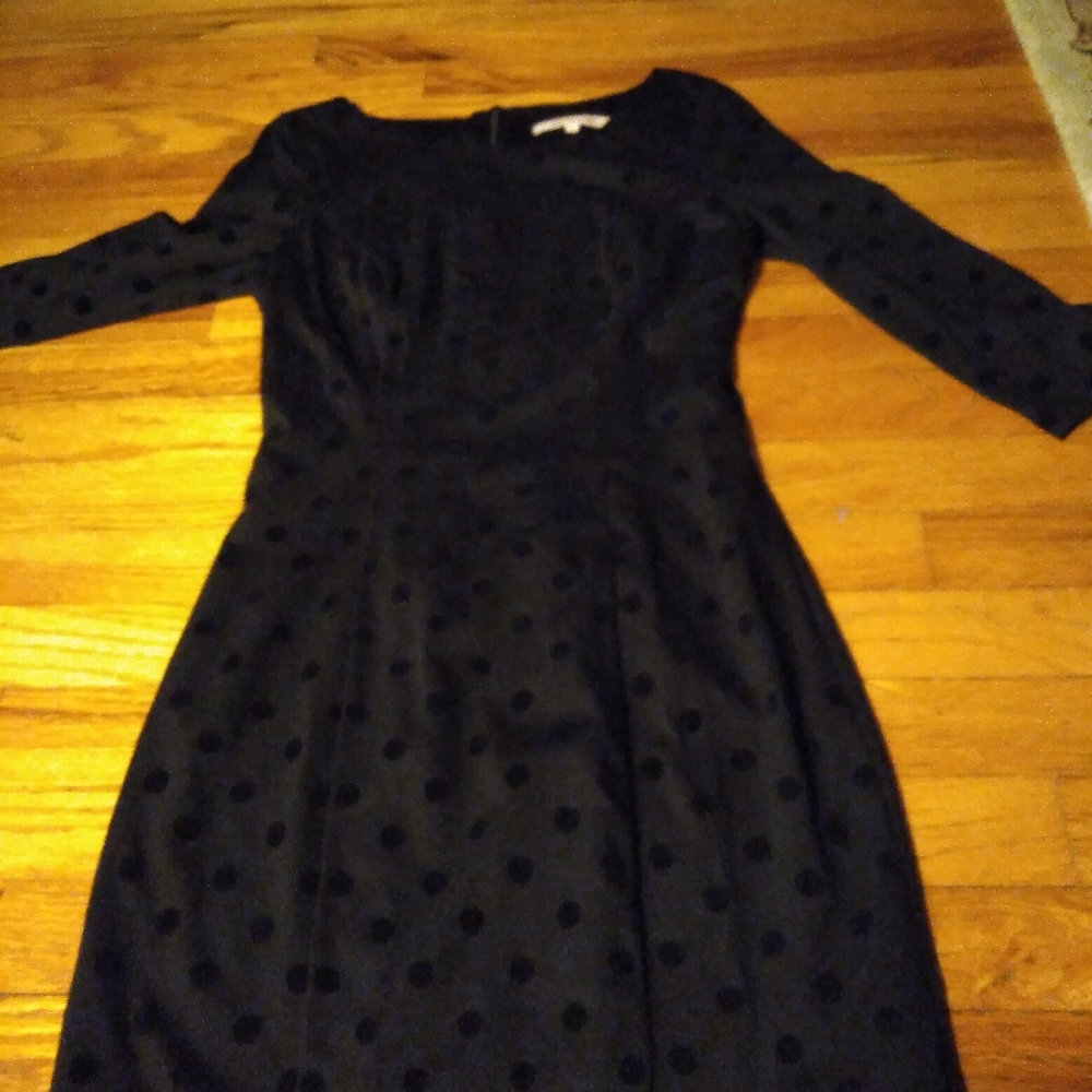 Review black polka dot dress